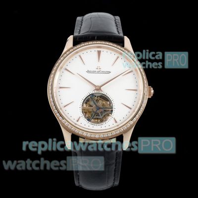 RMS Luxury Replica Jaeger-LeCoultre Master Tourbillon Ultra-Thin Rose Gold Diamond Watch 
